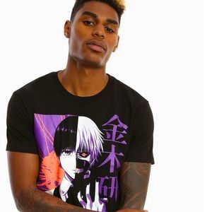 Hot Topic | Tokyo Ghoul Kaneki Split Face Graphic T-Shirt | Sz:Small